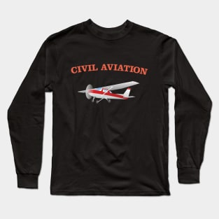 Civil Single-engined High Wing Airplane Long Sleeve T-Shirt